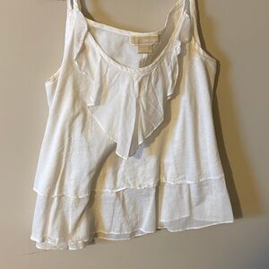 Michael Kors White Ruffled Women's Top